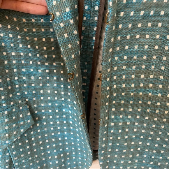 AKRIS PUNTO blue printed linen blazer - Picture 10 of 15